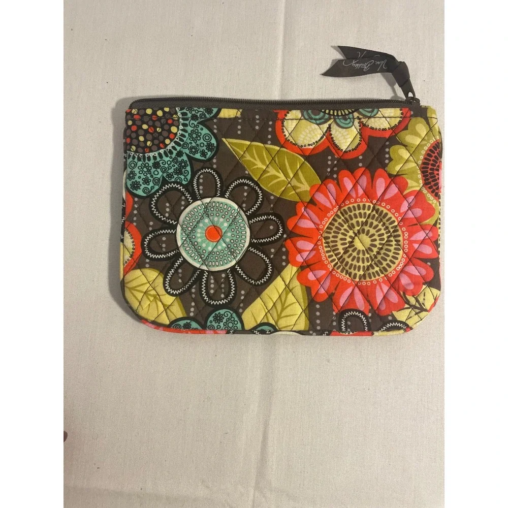 Vera Bradley Floral Quilted Zip Top‎ Pouch Cosmetic Bag